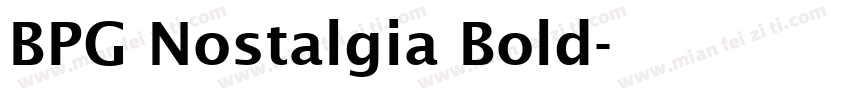 BPG Nostalgia Bold字体转换